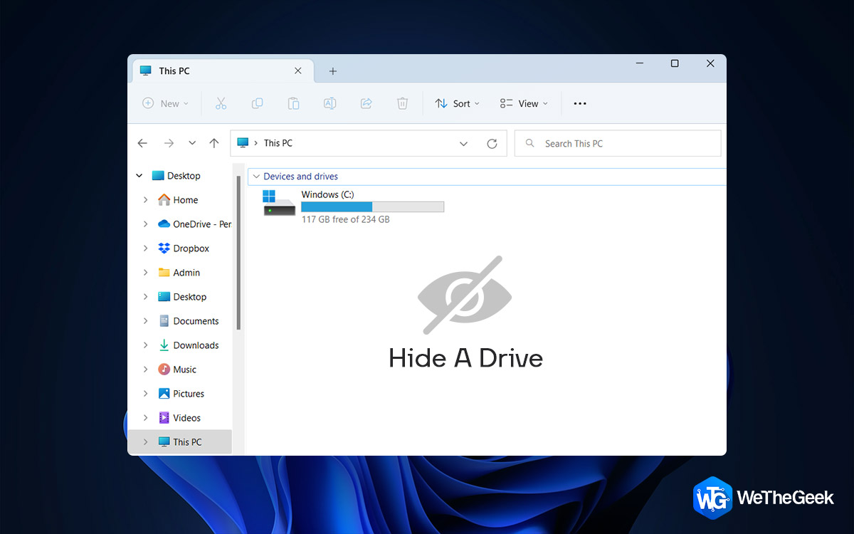 How To Hide A Drive In Windows 11/10 PC