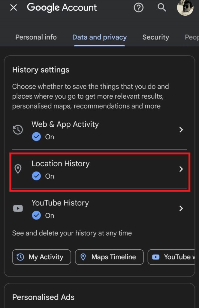 Location History