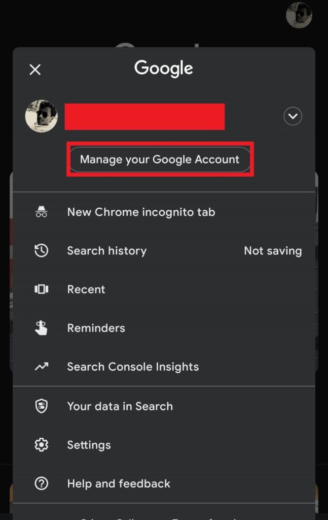 Manage Your Google Account