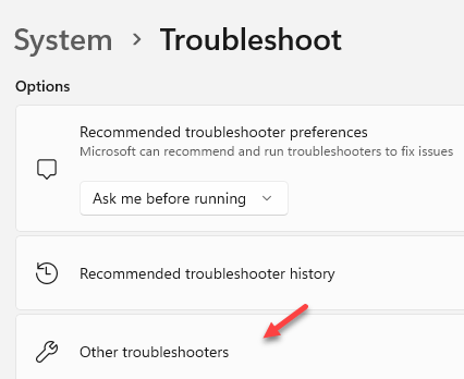Other troubleshooters
