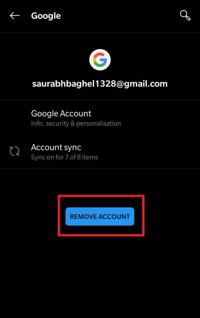 Remove Account