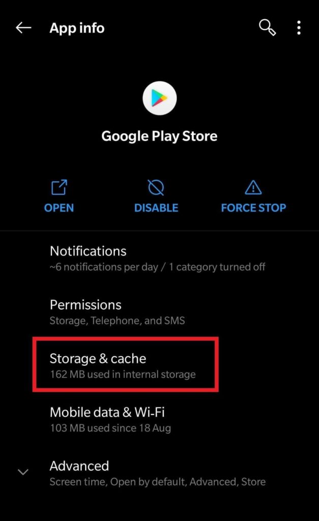 Storage & cache