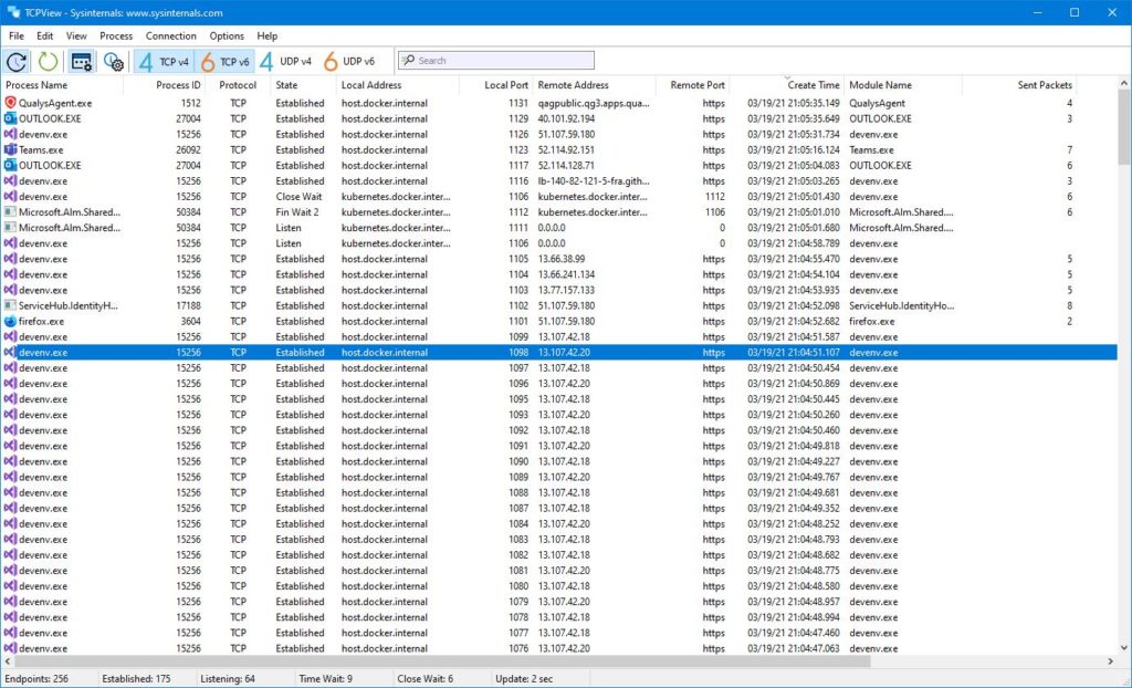TCP connections