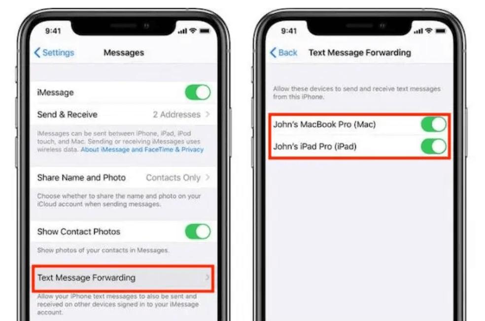 Text Message Forwarding