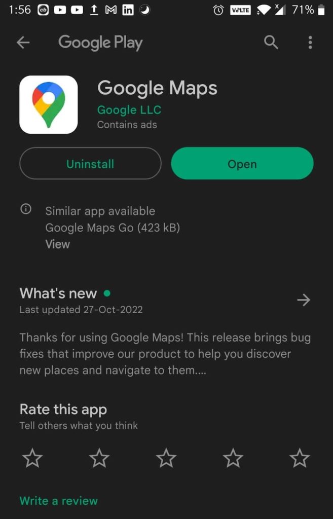 Updated google maps