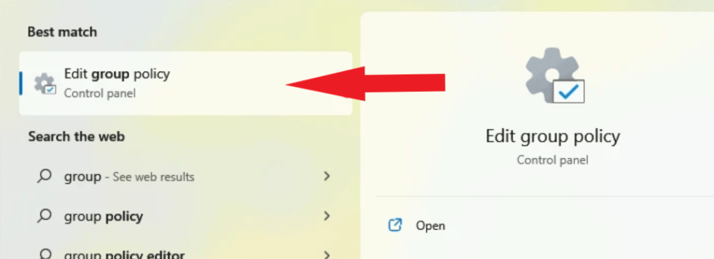 Via Search Menu