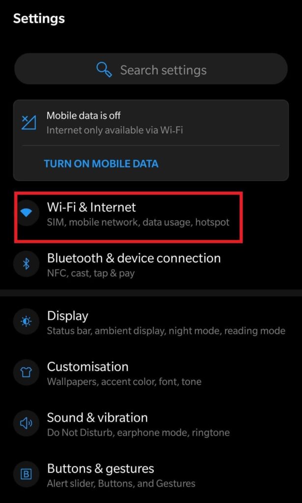 Wi-Fi & Internet