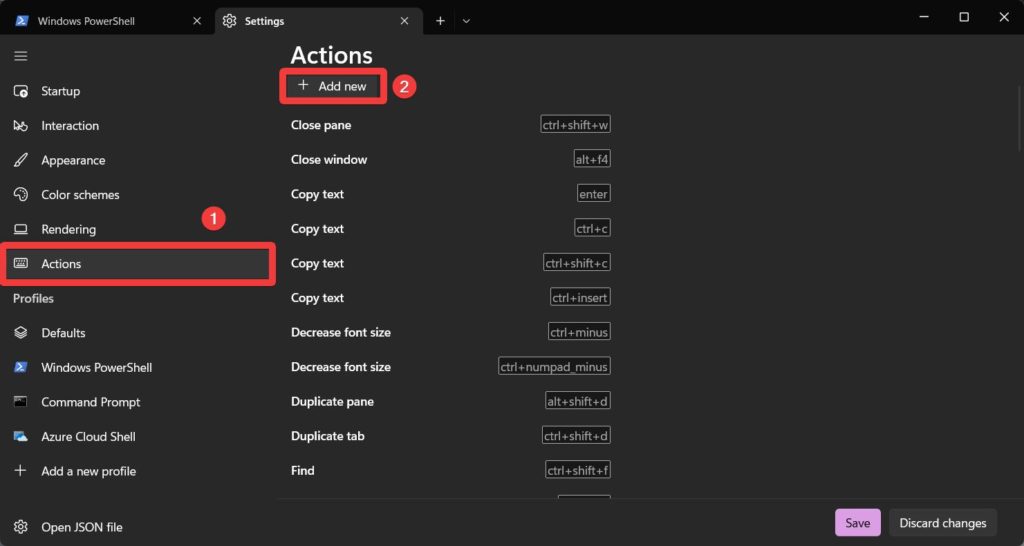 Windows Power-shell Action