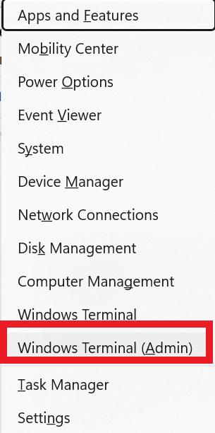 Windows Terminal (admin)