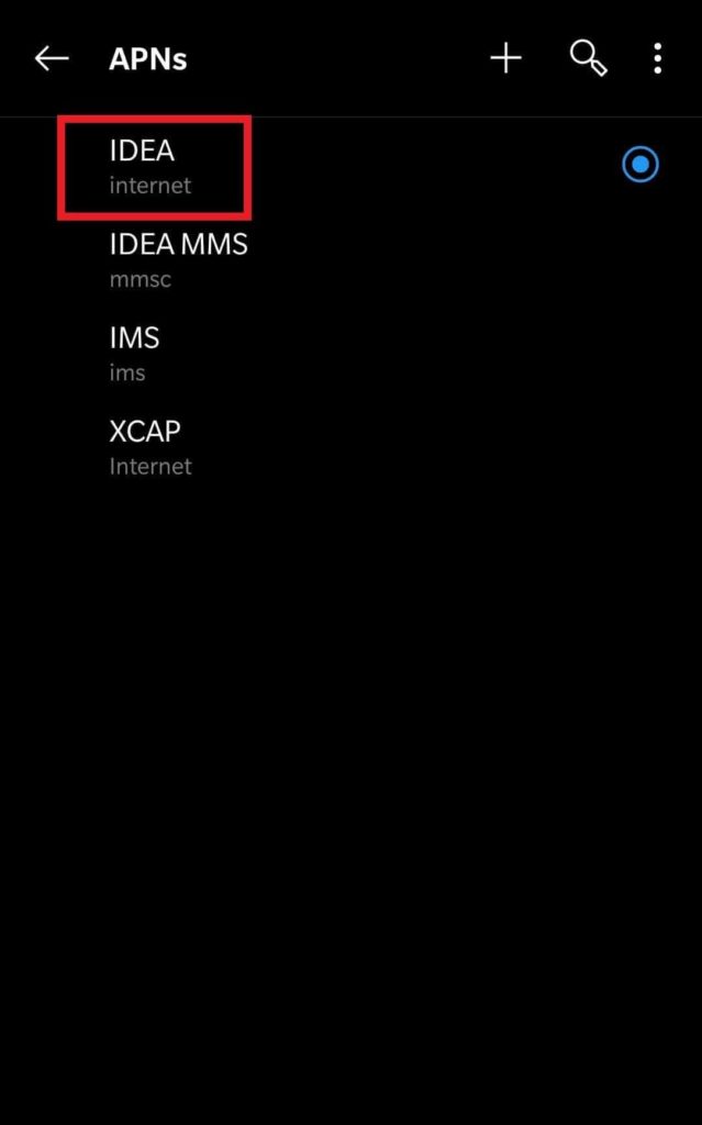 service provider's name