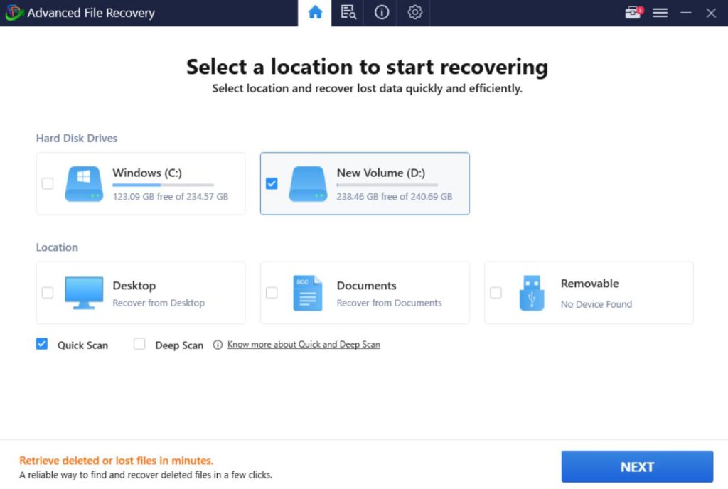 Advanced file recovery