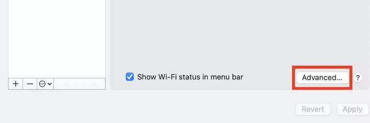 Advanced option