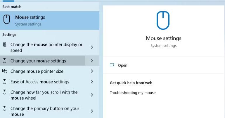 Change your mouse settings