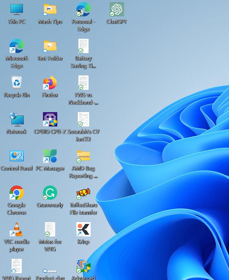 ChatGPT shortcut on desktop