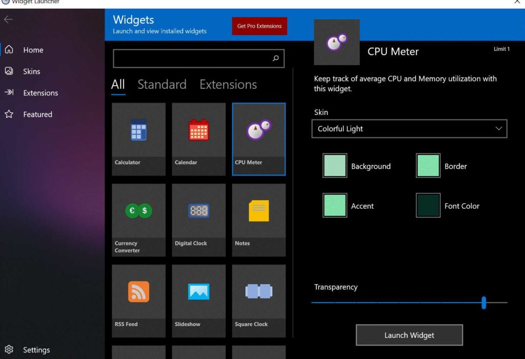 Launch Widget