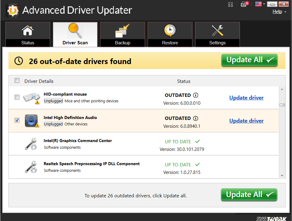 Locate your sound driver