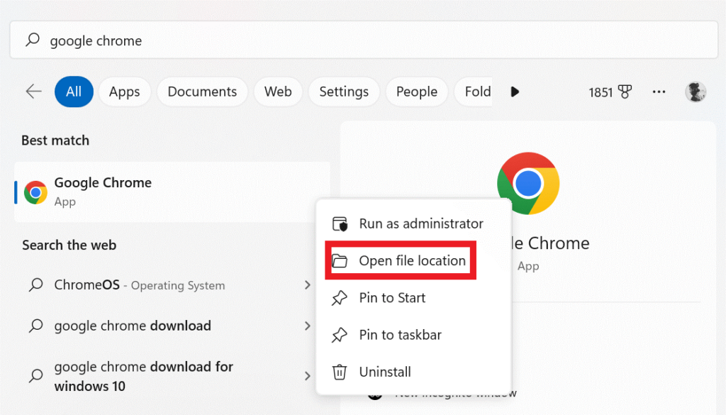 Open File Location