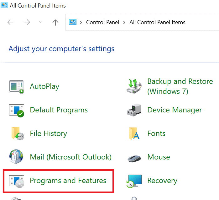 Program and Features