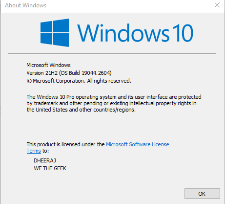 Reboot your PC