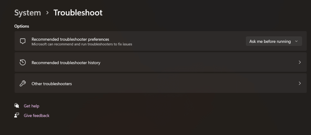 Run the Network Troubleshooter