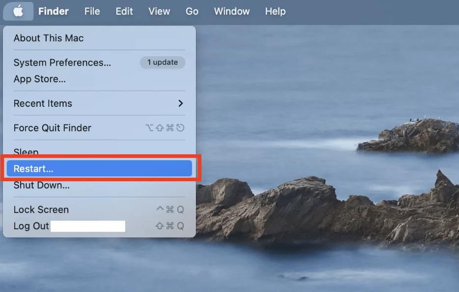 Select Restart