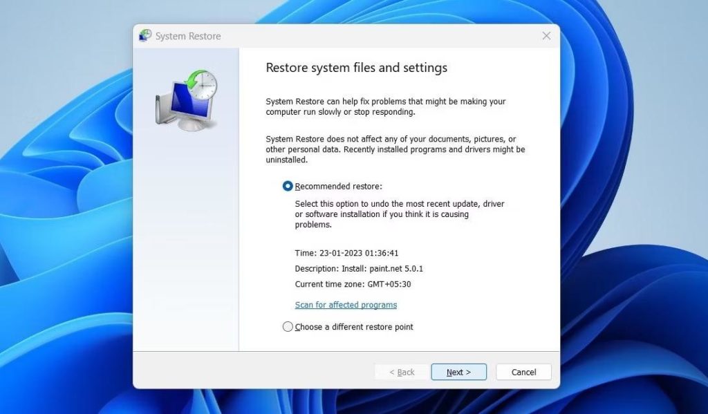 System Restore