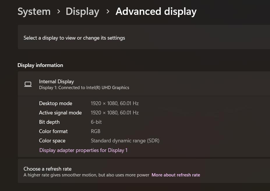 System display