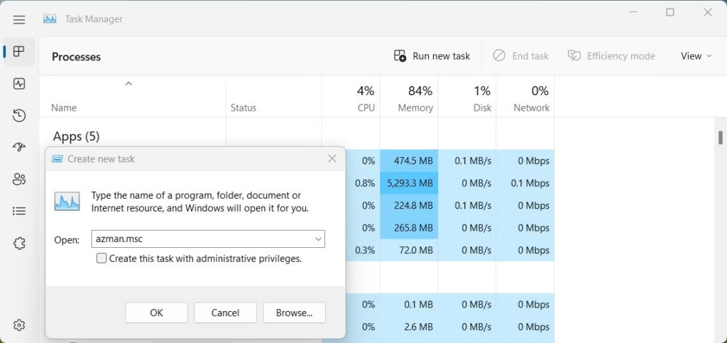 Use Task Manager