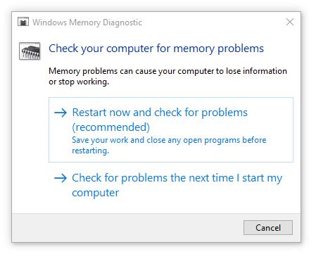 Windows Memory Diagnostic