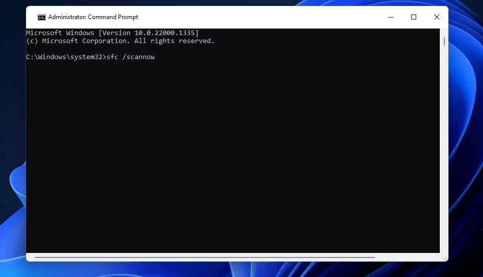 begin the SFC scan