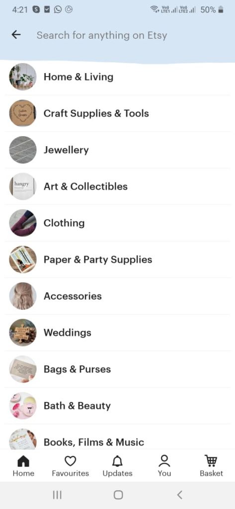 Etsy app