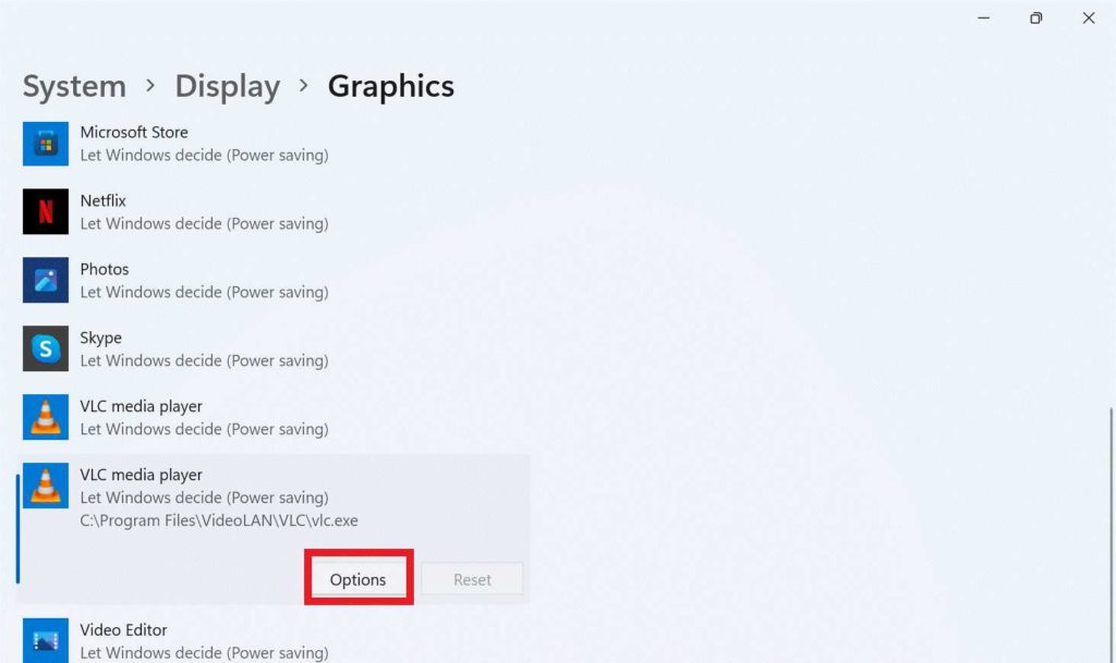 graphics settings