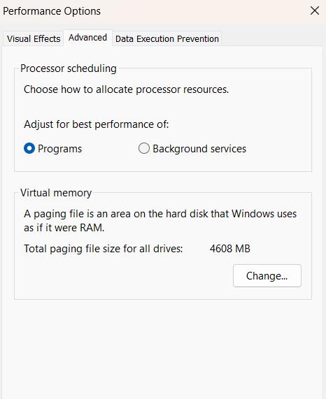 performance options