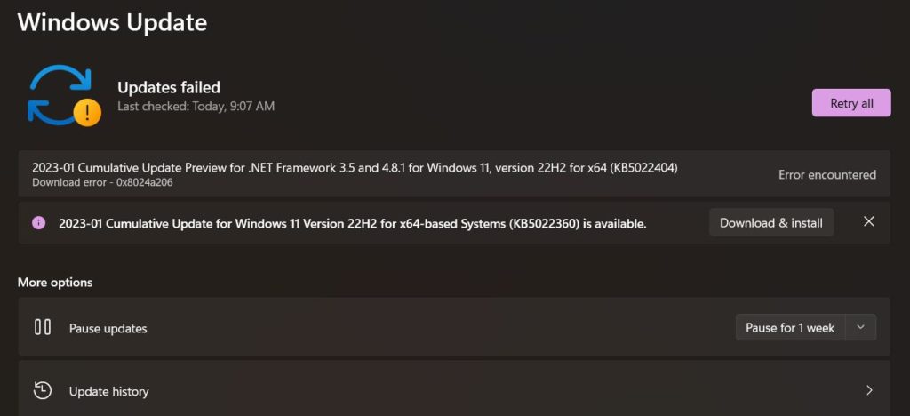 windows update