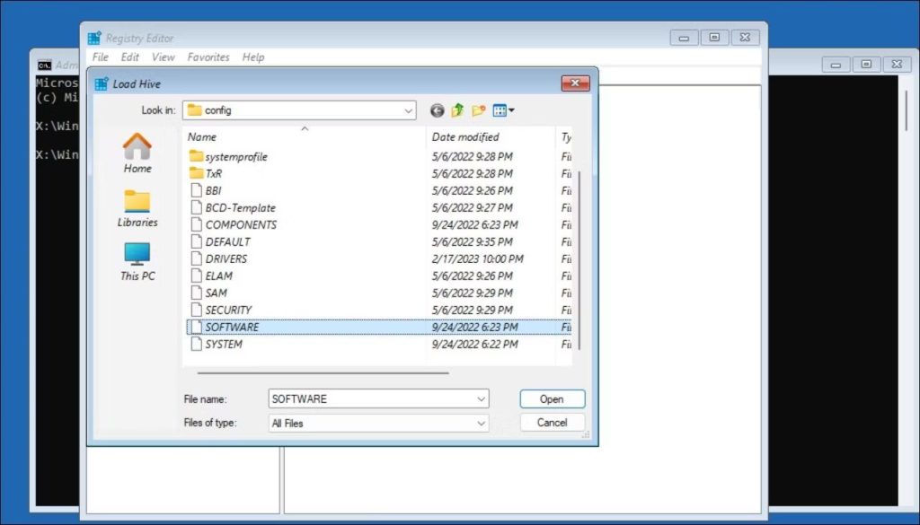 Config folder for the Software
