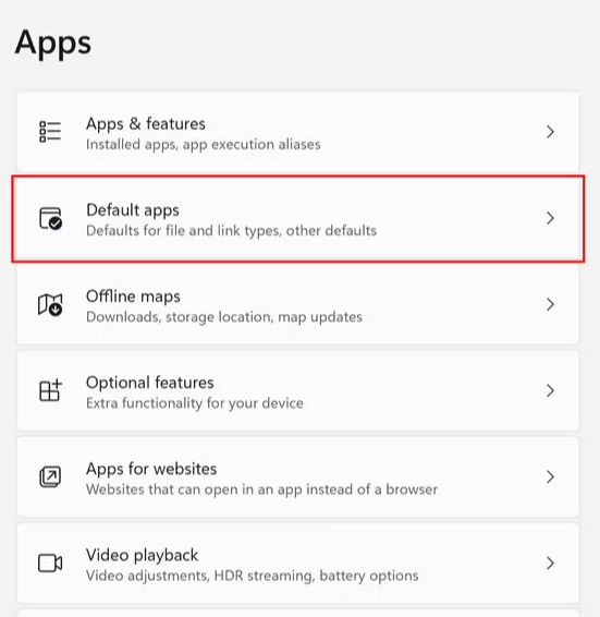 Default Apps