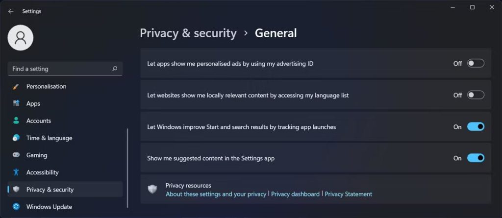 Disable Advertiser ID