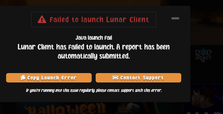 Failed To Launch Lunar Client