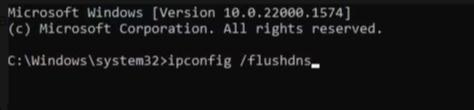 Flushing the DNS cache