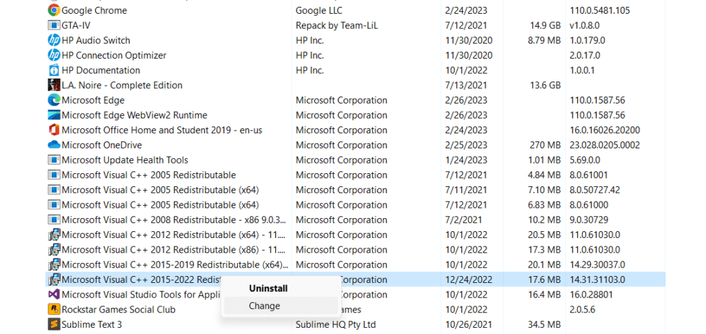 Microsoft Visual C++ Package