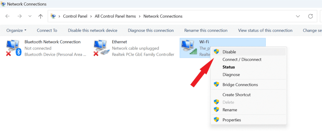 Network connections