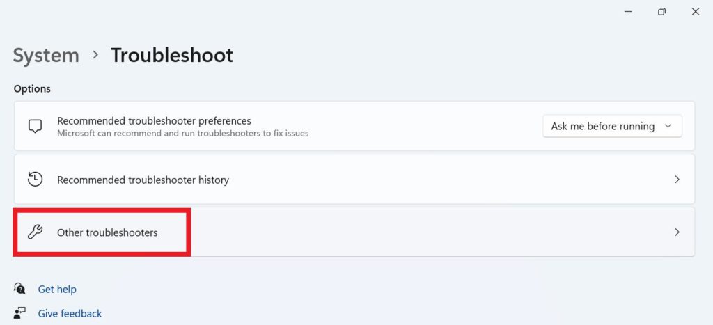 Other troubleshooters