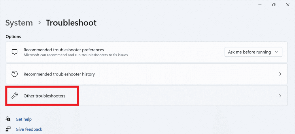 Other troubleshooters