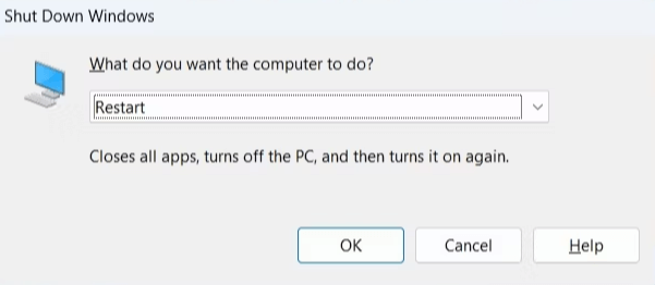 Reboot PC