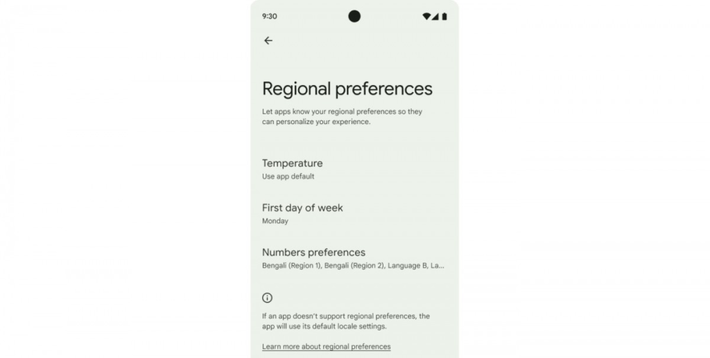 Regional Preferences