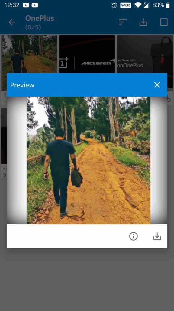 Select and preview