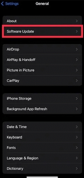 Software Update