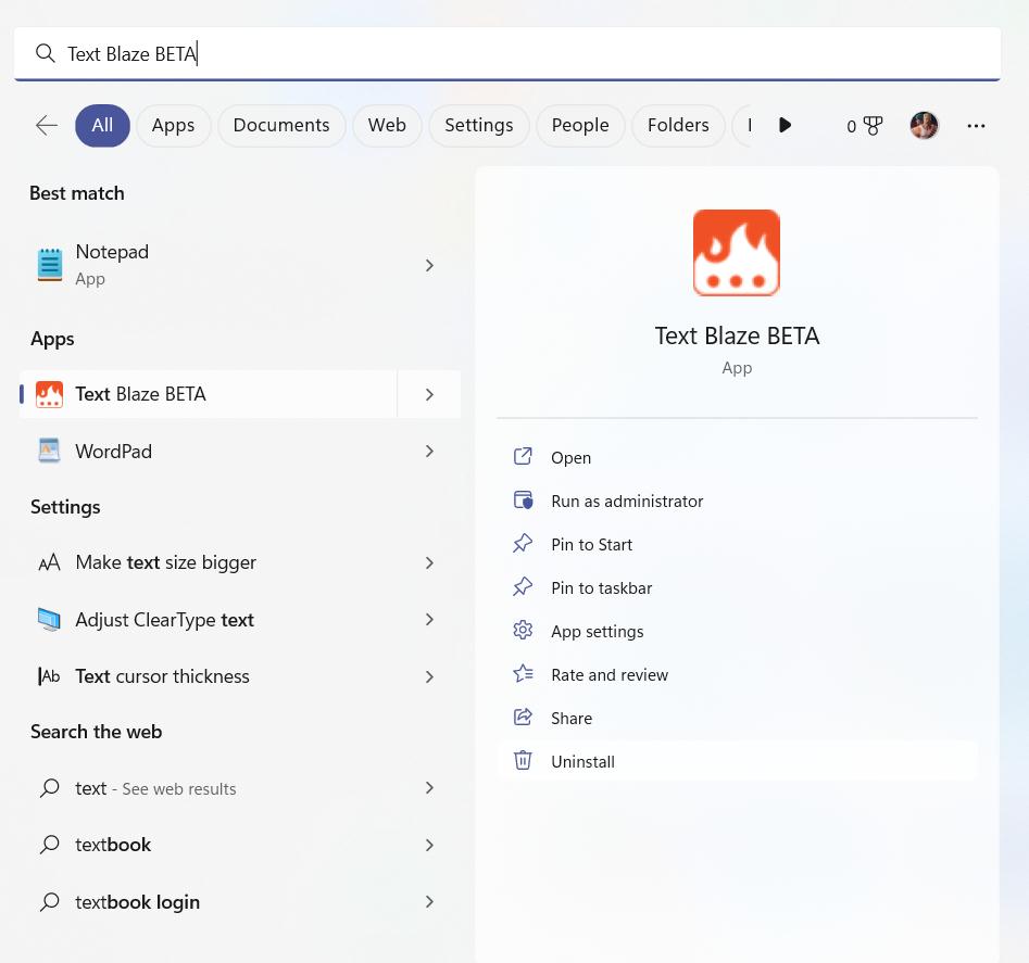 Start menu
