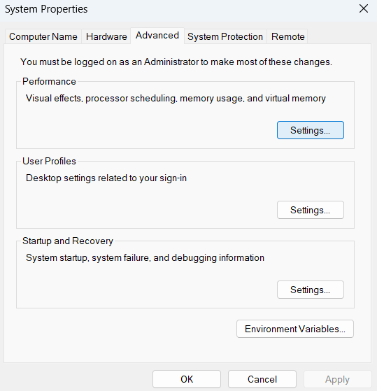 System Properties