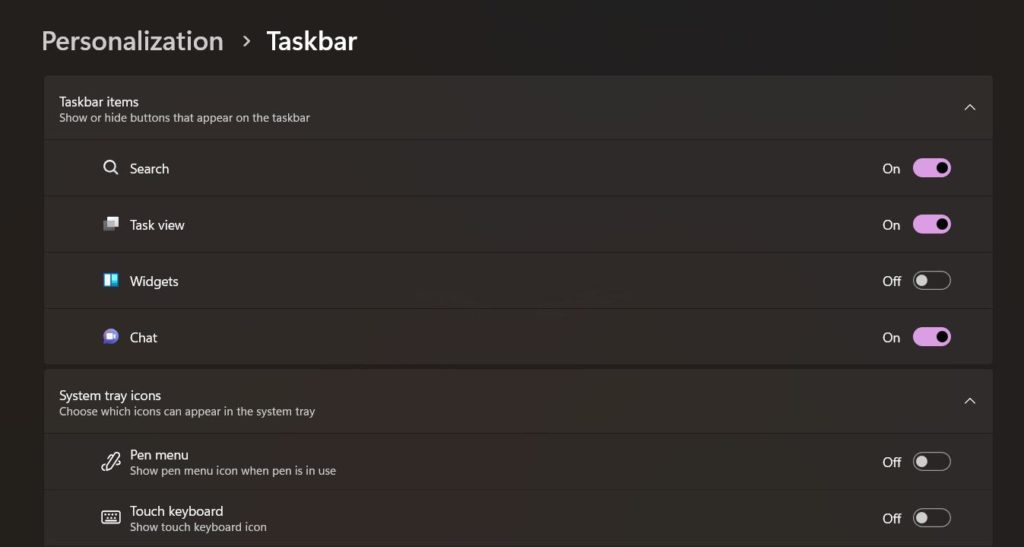 Taskbar
